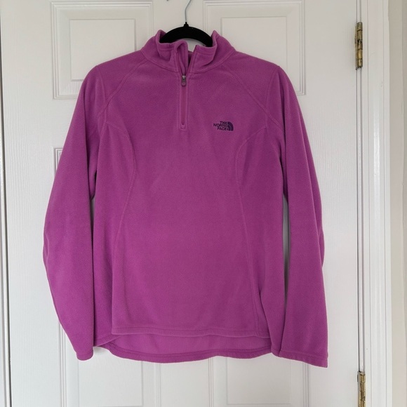 The North Face Pink Purple Fleece Quarter Zip Size Medium - Picture 1 of 6